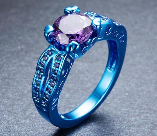 انواع رنگهای طلا - طلای آبی