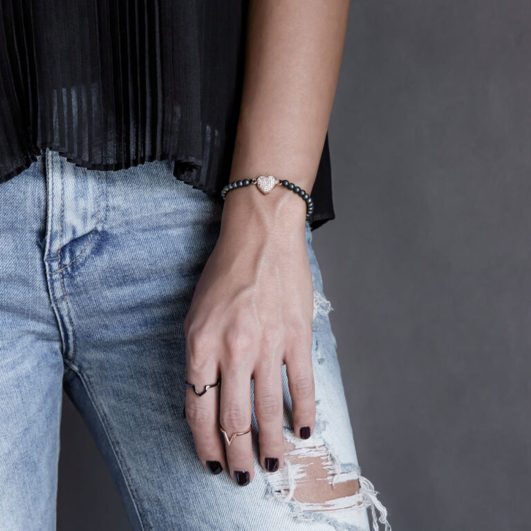 دستبند طلا قلب ۲