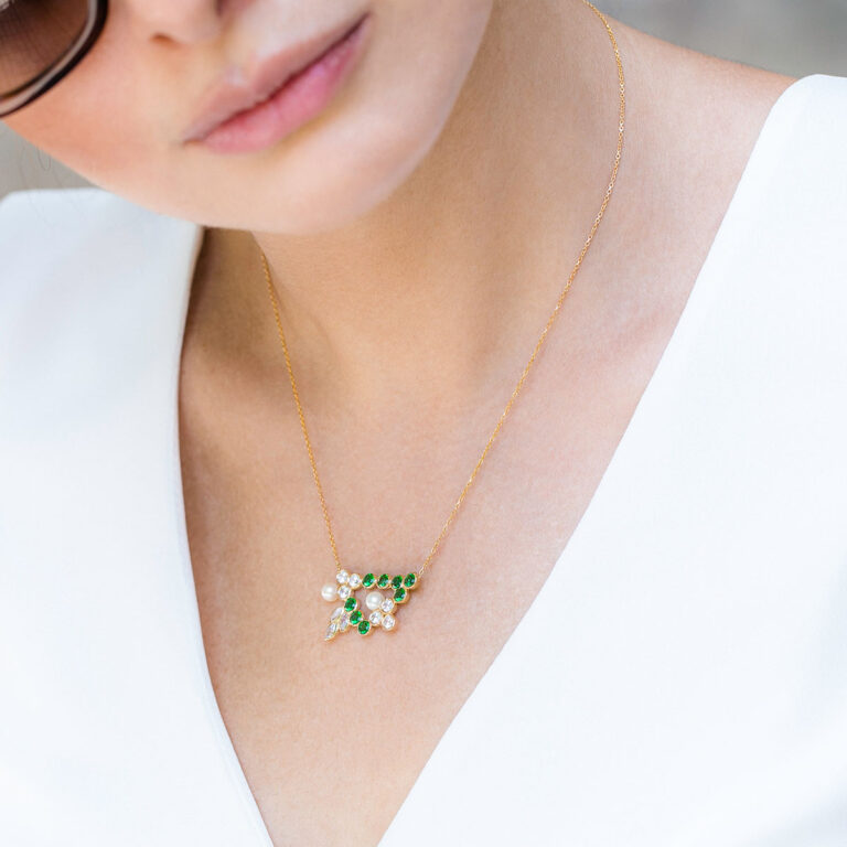 پرسته گردنبند طلا jasmine