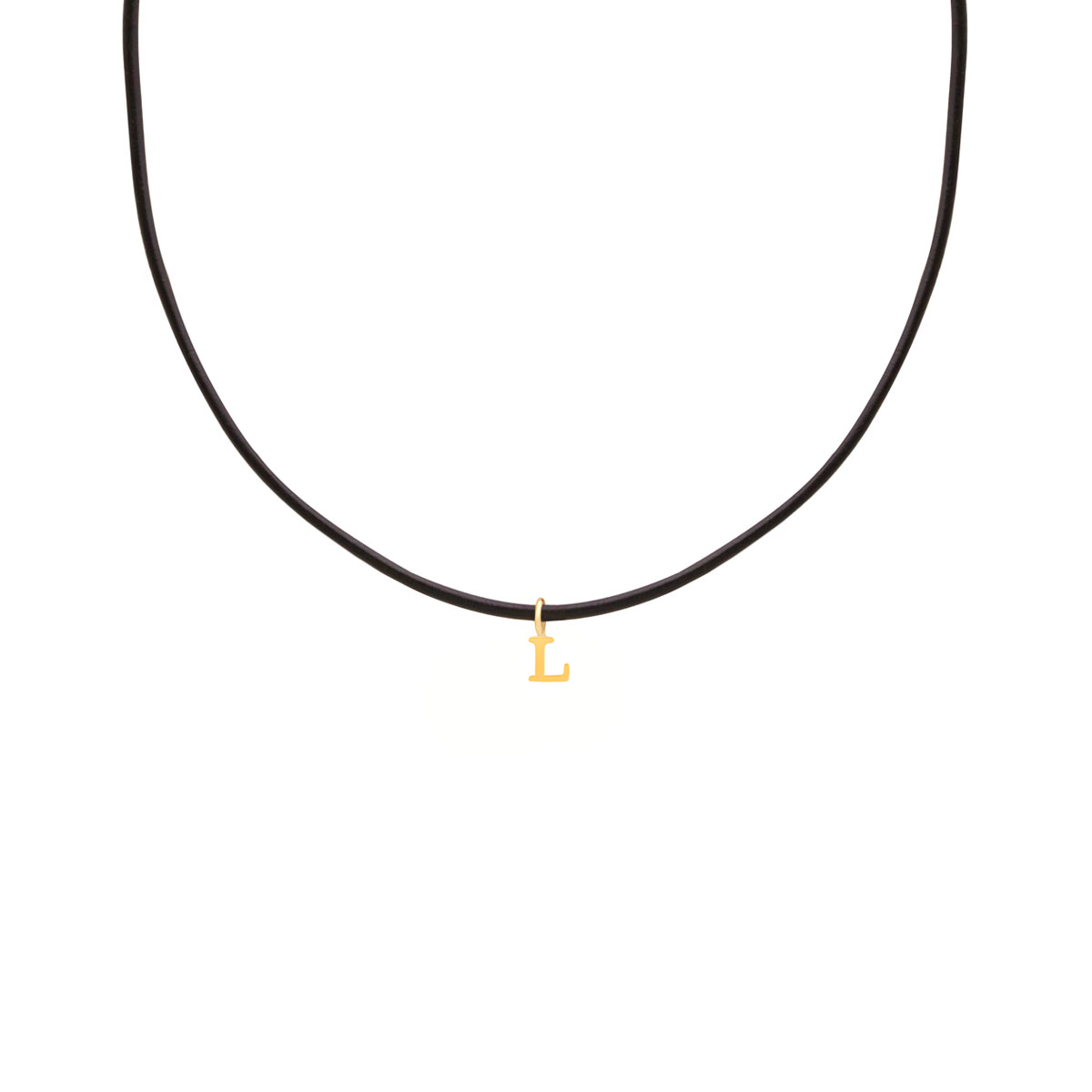 گردنبند طلا چرم حرف L