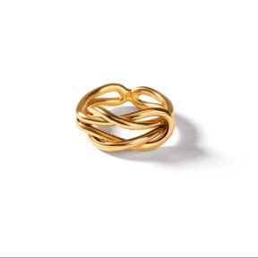 Knotted gold ring g