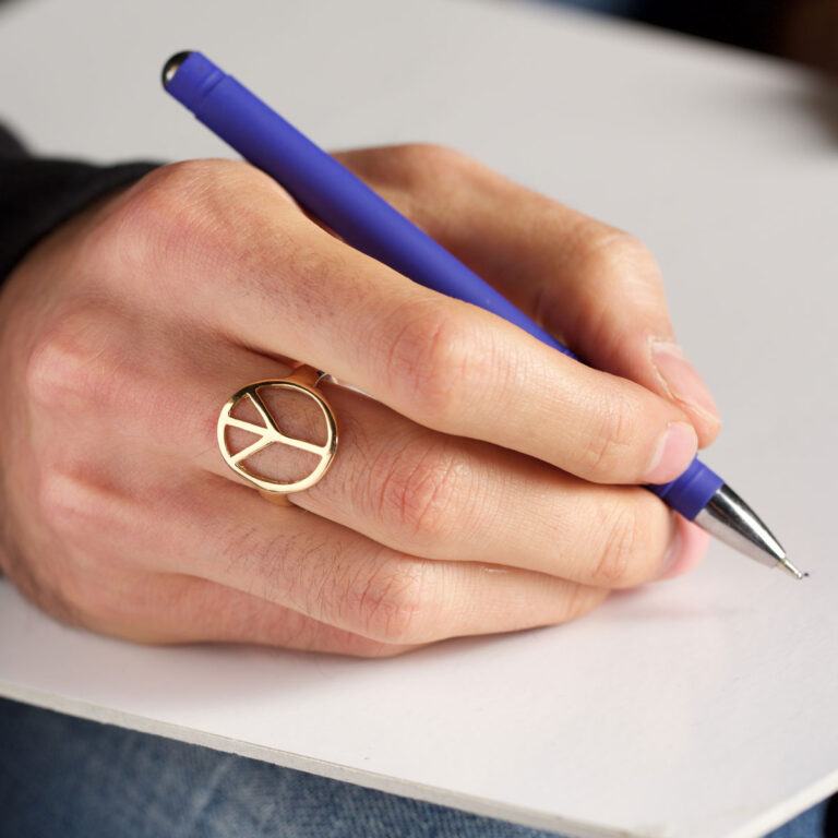 پرسته انگشتر طلا Peace ۲