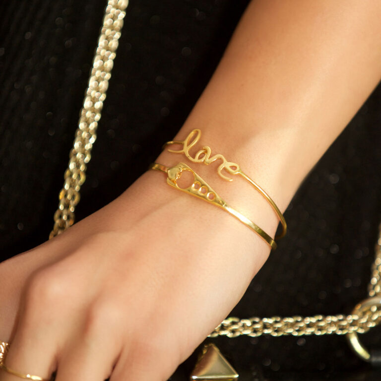 پرسته النگو طلا قلب ۲