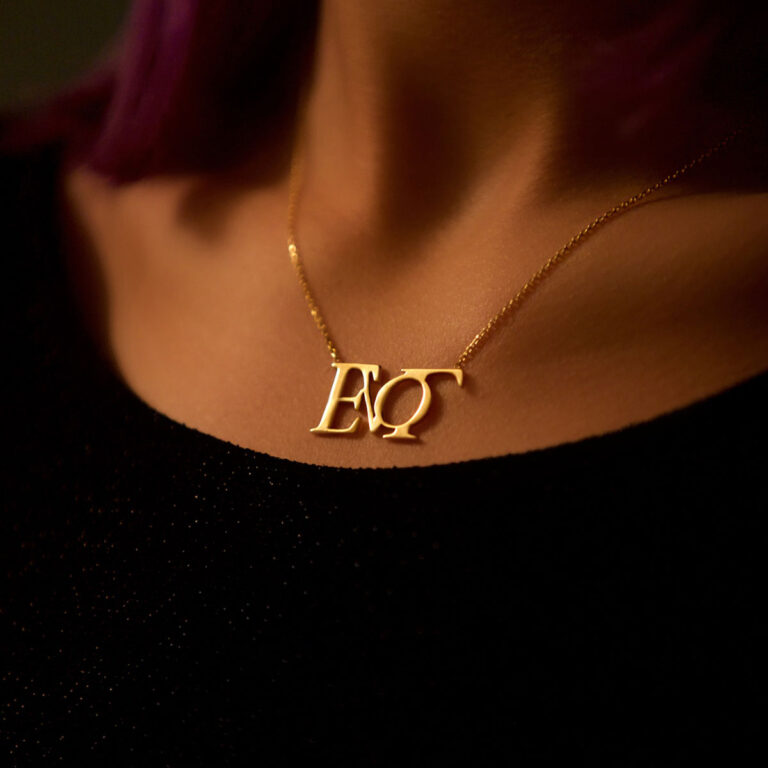 پرسته گردنبند طلا LOVE