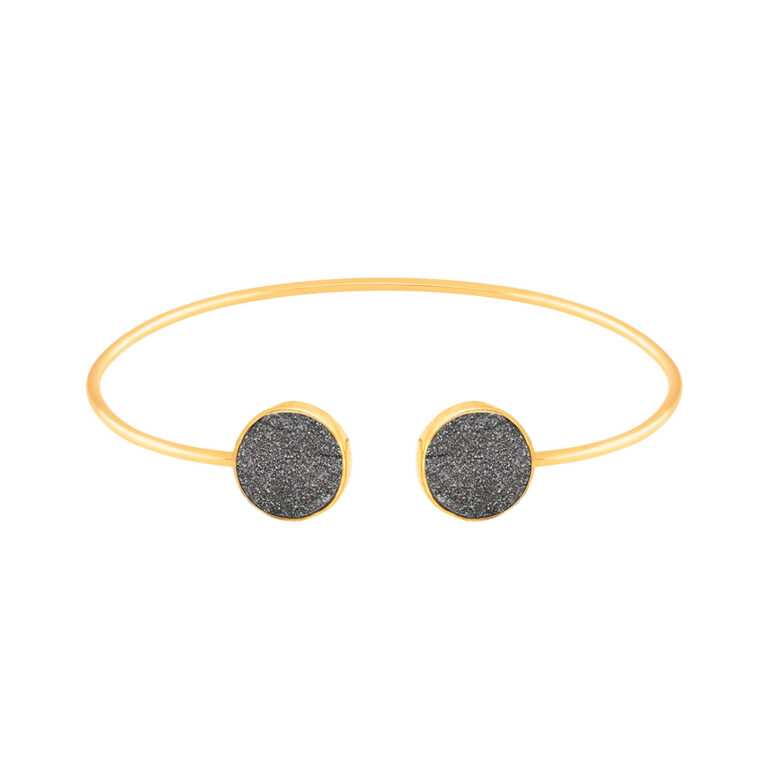 النگو طلا کوارتز نقره ای کوچک