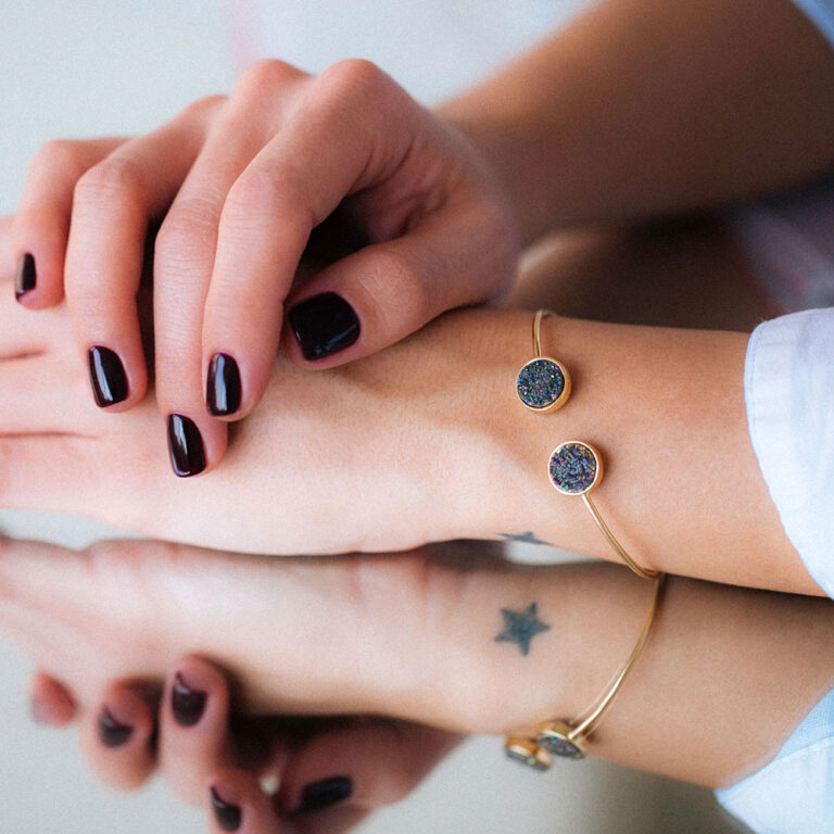 پرسته النگو طلا کوارتز هفت رنگ متوسط