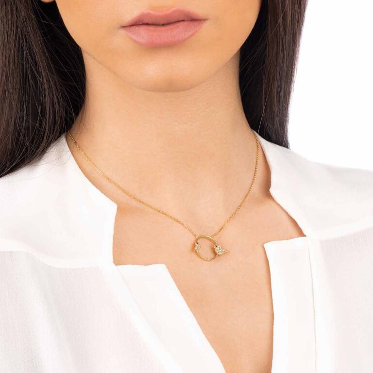 گردنبند طلا دو کبوتر