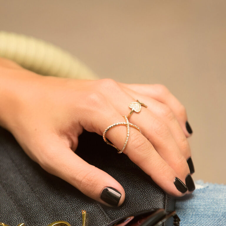 پرسته انگشتر طلا Crossover