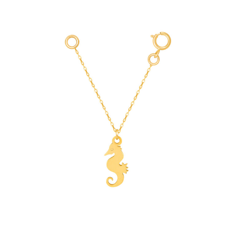 آویز ساعت طلا اسب دریایی