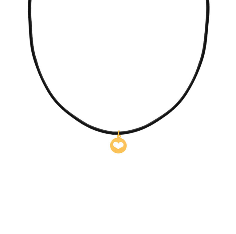 پرسته گردنبند طلا پلاک قلب