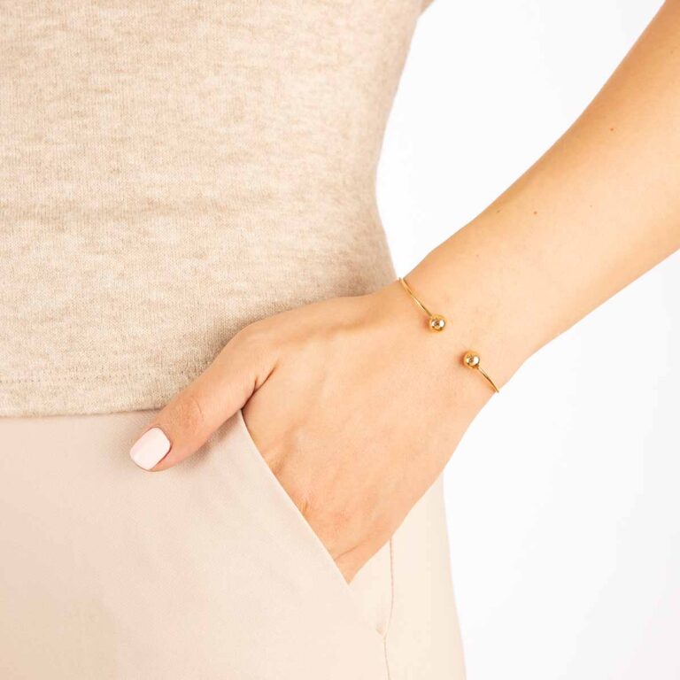 النگو طلا دو سر گوی