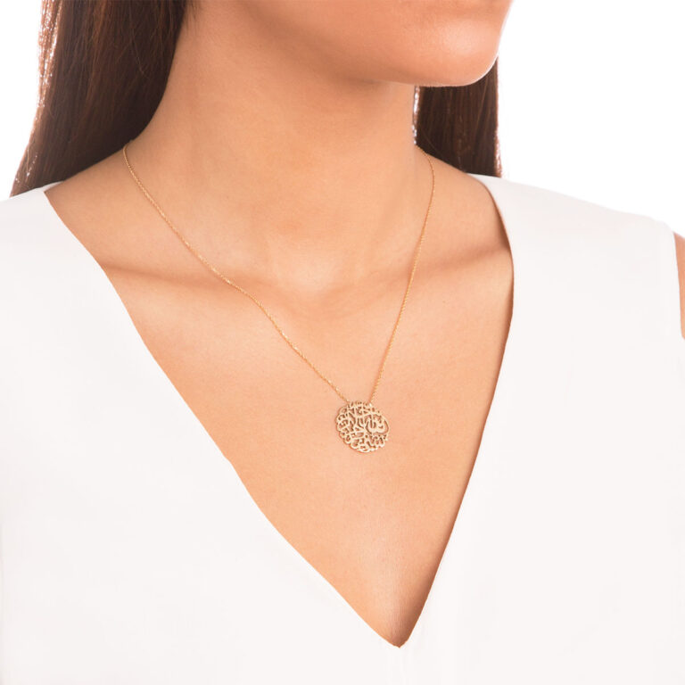 پرسته گردنبند طلا بسم الله