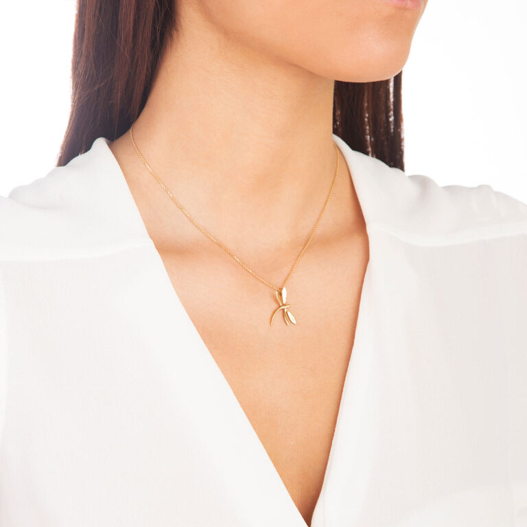 پرسته گردنبند طلا سنجاقک