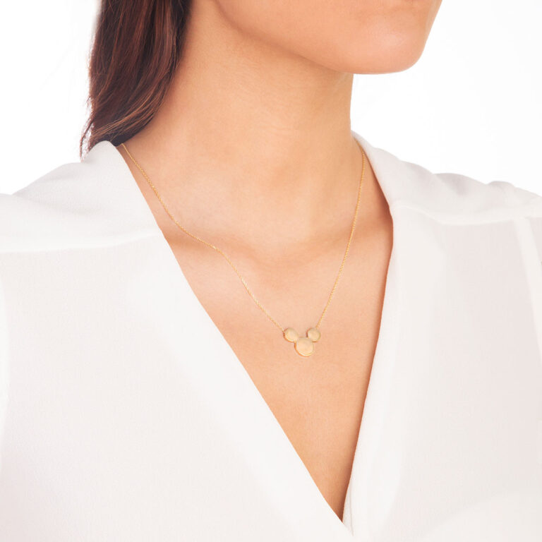 پرسته گردنبند طلا Mickey Mouse