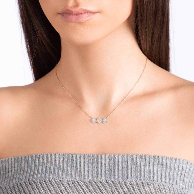 گردنبند طلا FLOWERS افقی