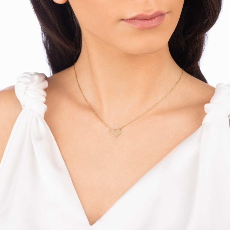 گردنبند طلا قلب بزرگ