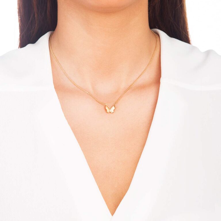 گردنبند طلا پروانه بزرگ