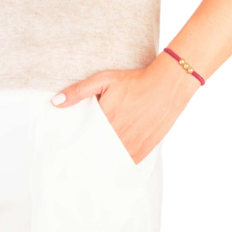 دستبند طلا بافت چهار گوی