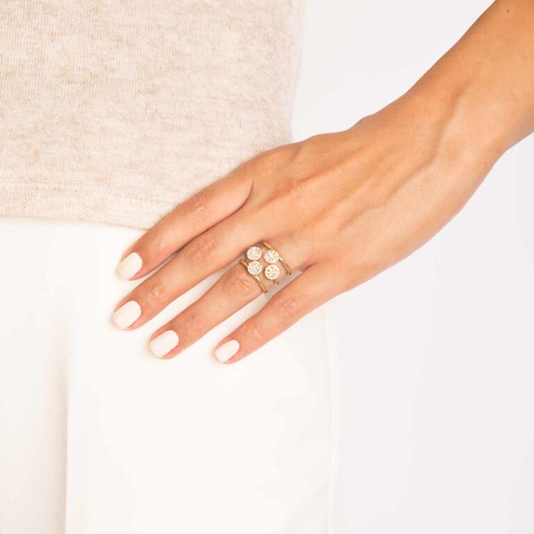 انگشتر طلا چهار دایره پرسته