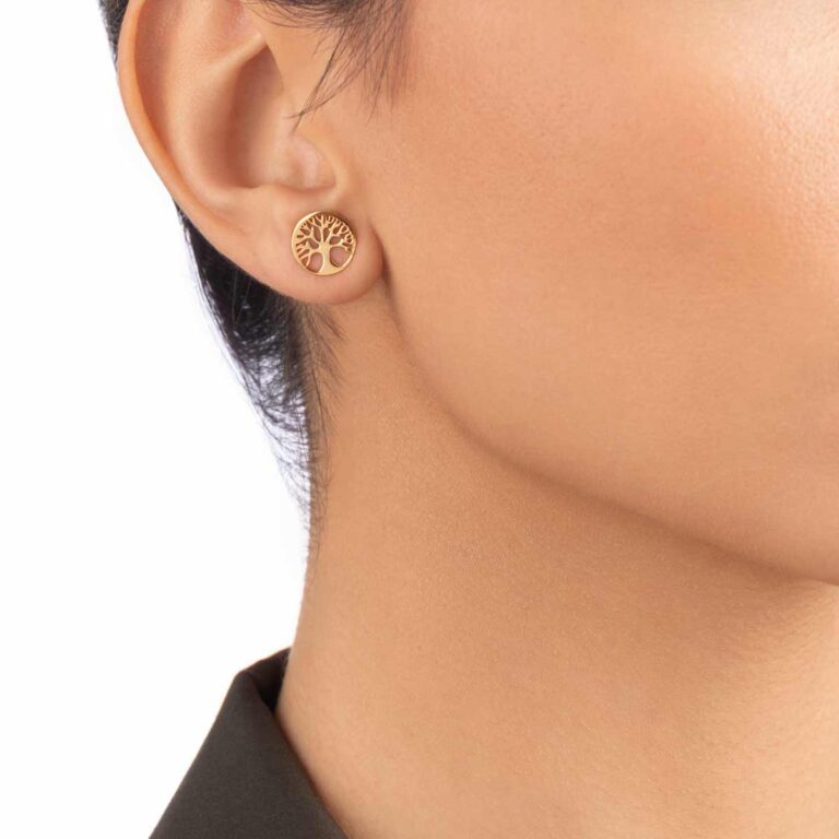 گوشواره طلا درخت زندگی - تصویر 2