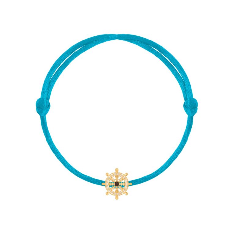 دستبند طلا سکان نگین دار