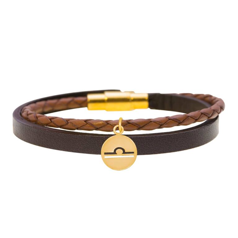 دستبند طلا نماد ماه مهر |parasteh