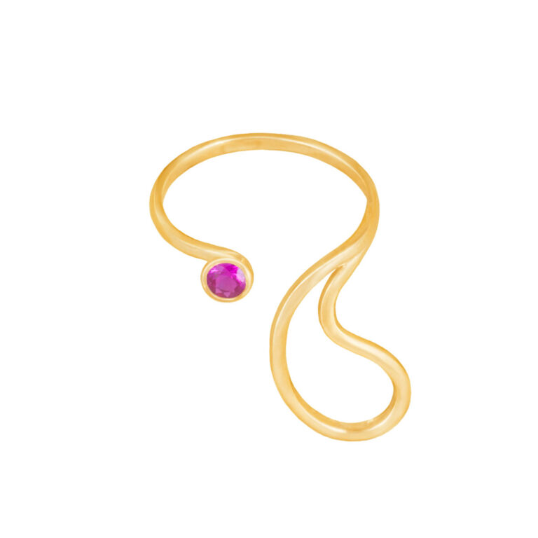 انگشتر طلا باد و گندم پرسته