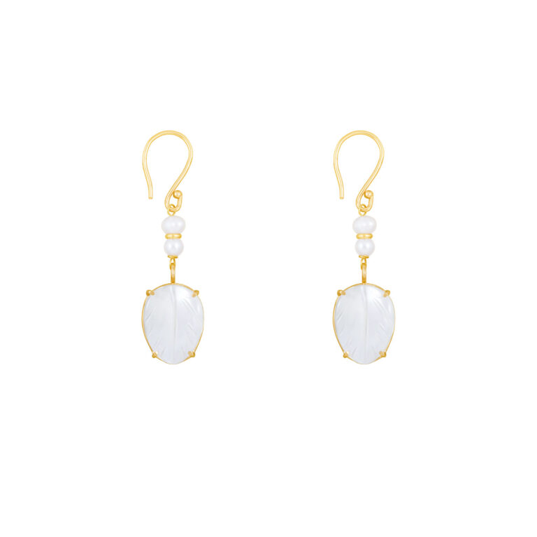 گوشواره طلا برگ صدف