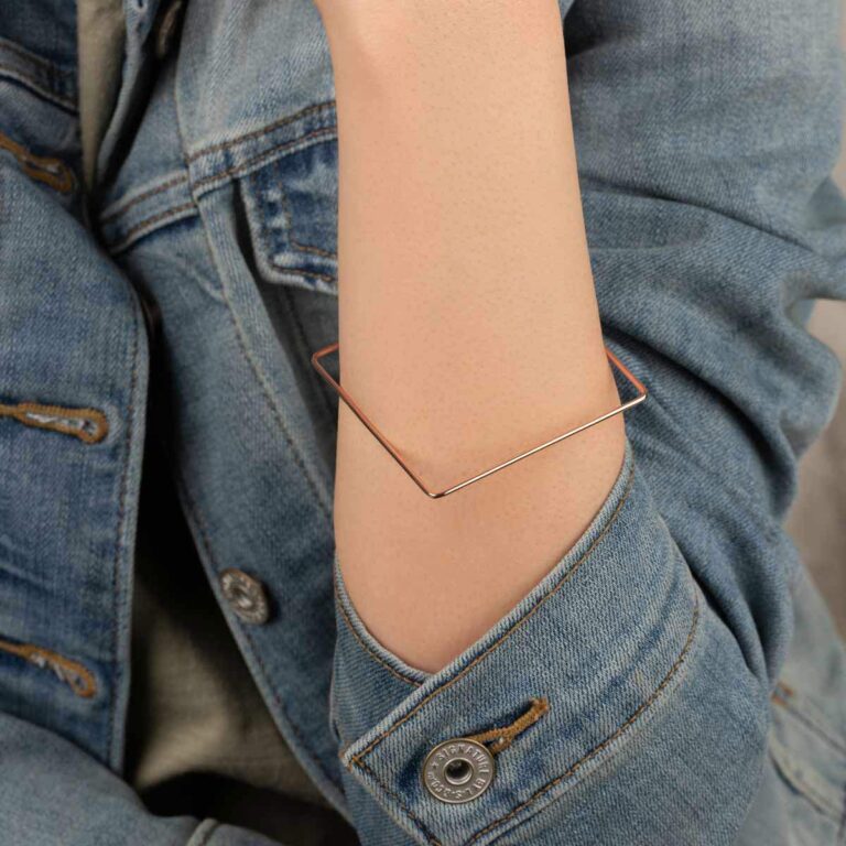 النگو طلا مربع رزگلد