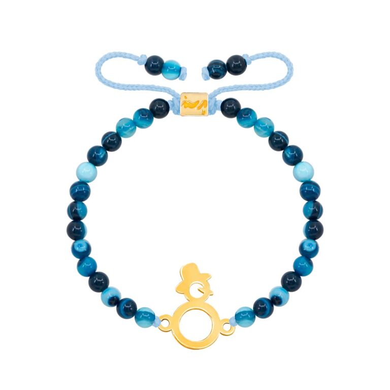 دستبند طلا سنگی آدم برفی