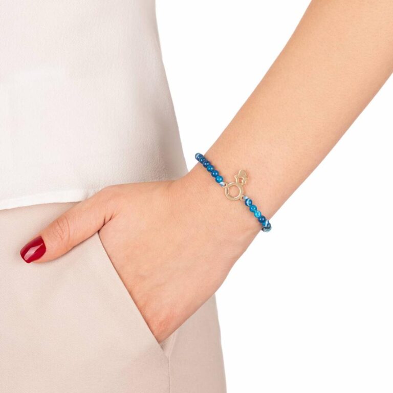 دستبند طلا سنگی آدم برفی