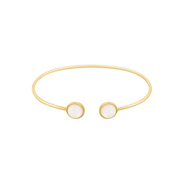 النگو طلا دو سر صدف