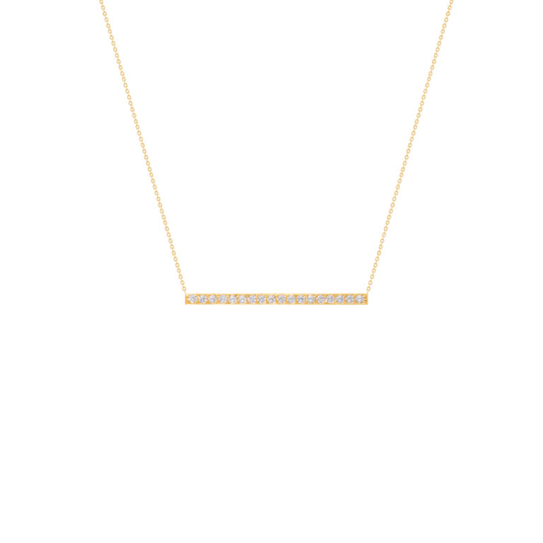 گردنبند طلا خط و نگین