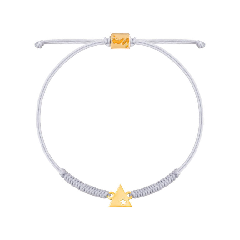 دستبند طلا بافت مثلث ستاره دار |parasteh