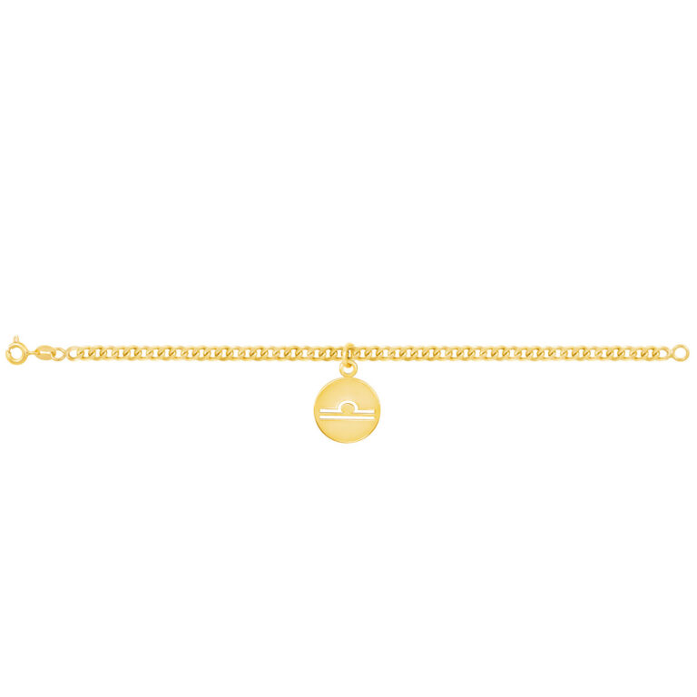 دستبند طلا نماد ماه مهر |parasteh