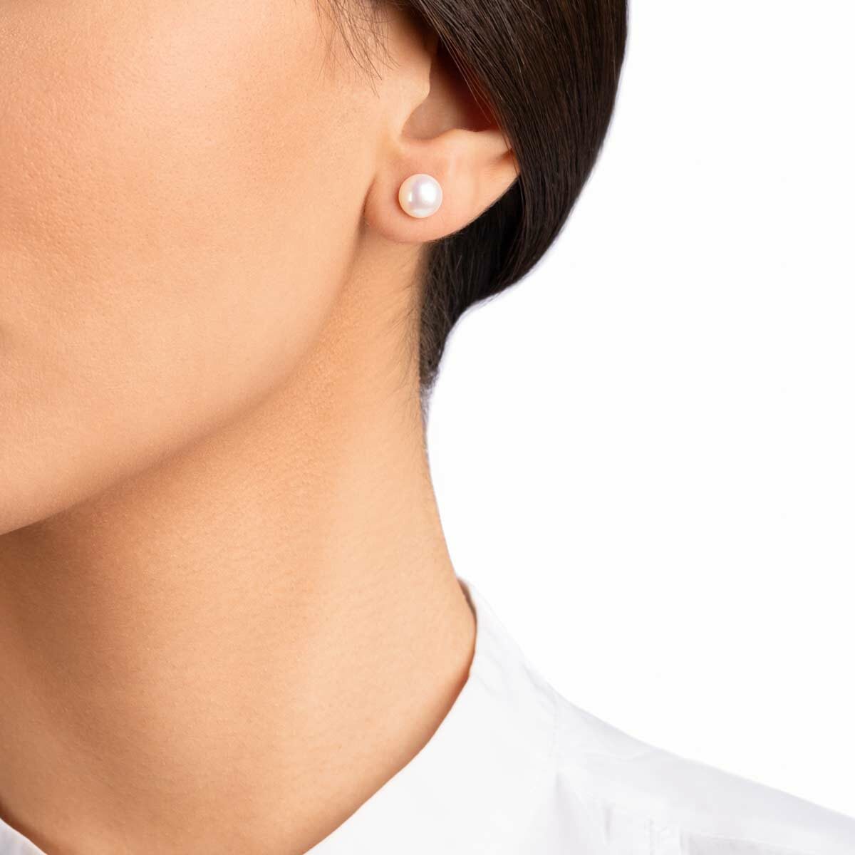 گوشواره طلا منحنی و مروارید