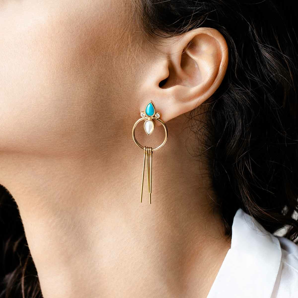 گوشواره طلا آتنا (الهه زیبایی) پرسته