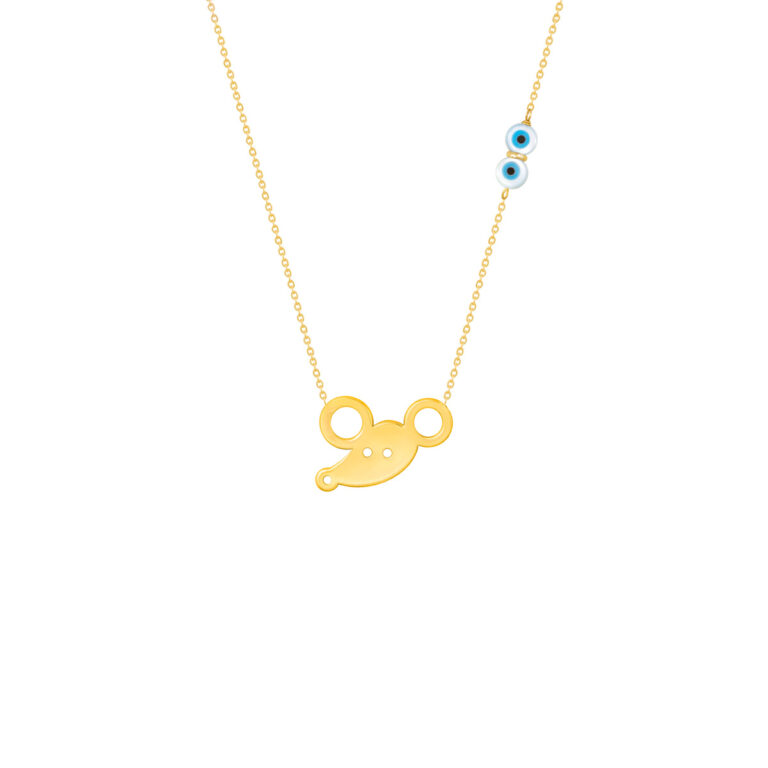 گردنبند طلا پسرانه موش |parasteh