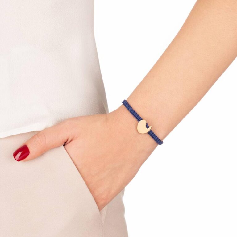 دستبند طلا بافت حرف دال