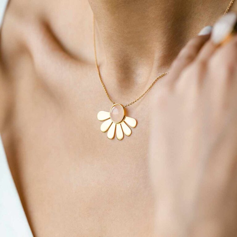 گردنبند طلا لوتوس پرسته