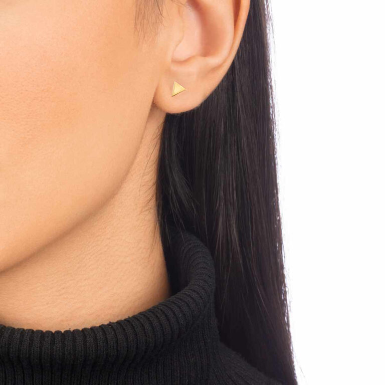 گوشواره طلا مثلث کوچک