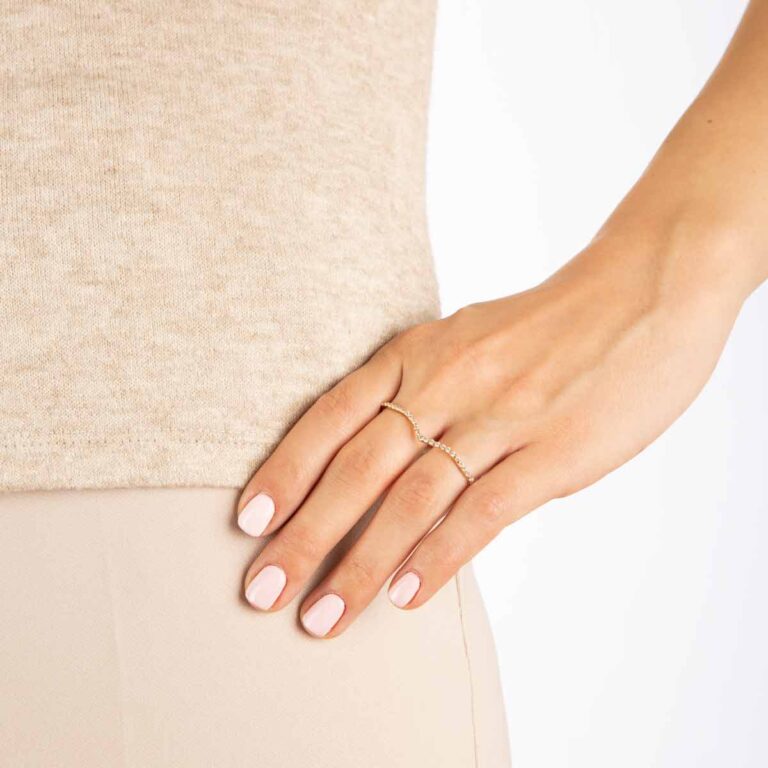 انگشتر طلا دو انگشتی آدینا پرسته