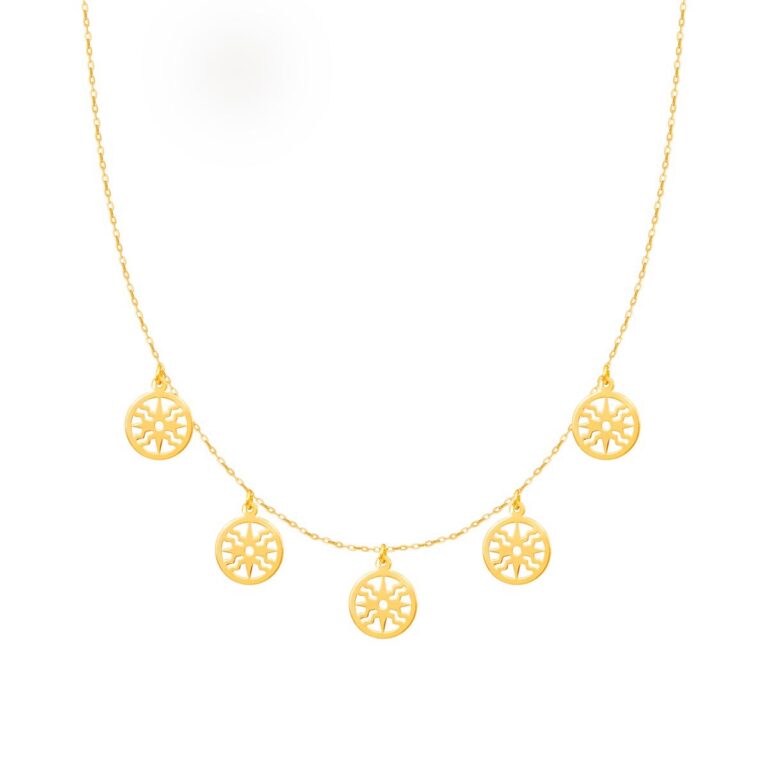 گردنبند طلا خورشید پرسته |parasteh