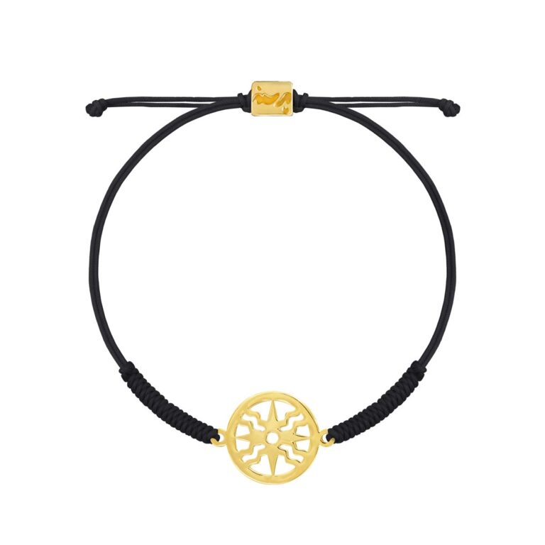 دستبند بافت طلا خورشید پرسته