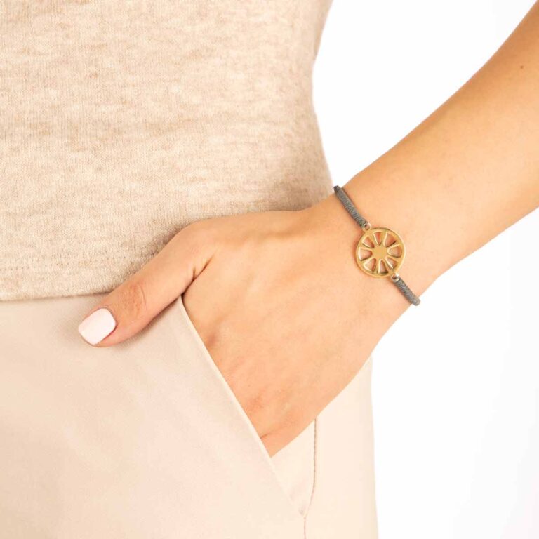 دستبند طلا بافت شمس پرسته