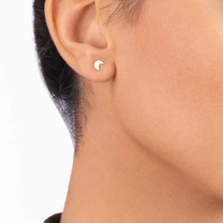 گوشواره طلا ماه کوچک