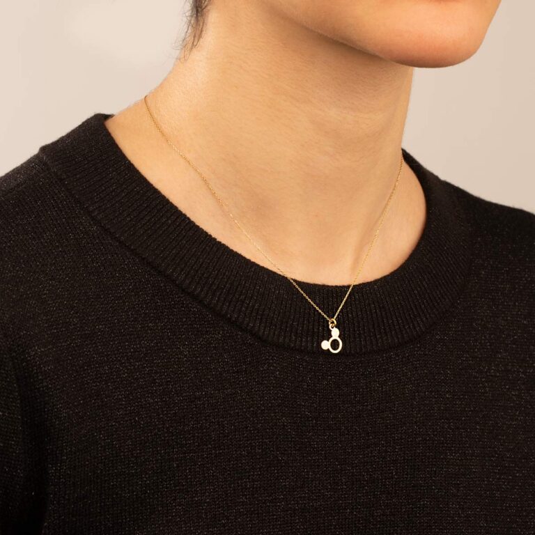 گردنبند طلا میکی ماوس توخالی