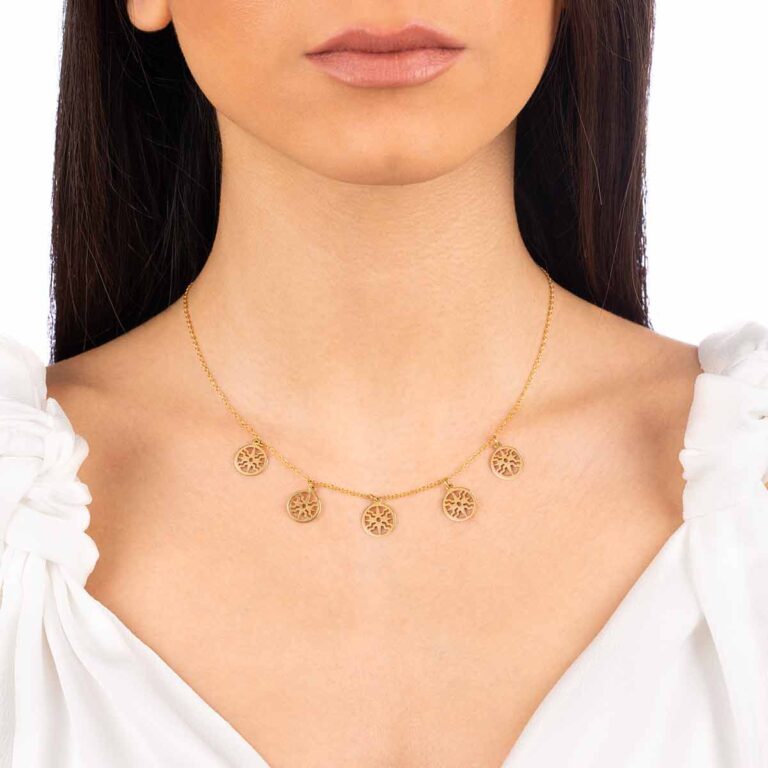 گردنبند طلا خورشید