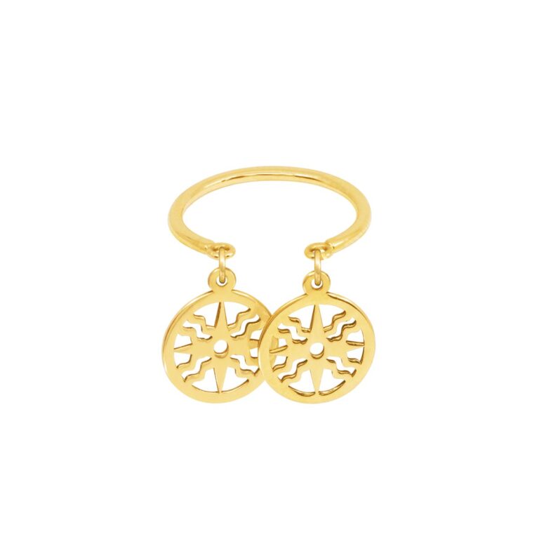 خرید انگشتر طلا خورشید پرسته