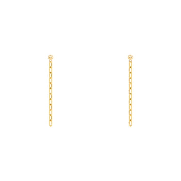 گوشواره طلا زنجیر حلقه ای پرسته